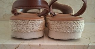Sandalias Yute/Esparto Beige Plataforma