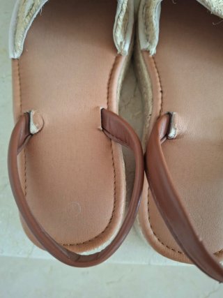Sandalias Yute/Esparto Beige Plataforma