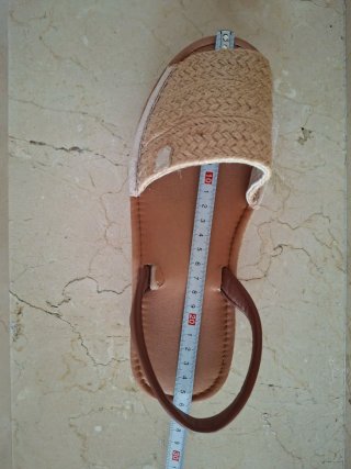 Sandalias Yute/Esparto Beige Plataforma