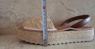 Sandalias Yute/Esparto Beige Plataforma