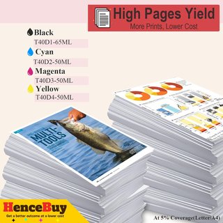 HENCEBUY T40D Cartuchos Epson SC‑T2100 T3100 4Pack