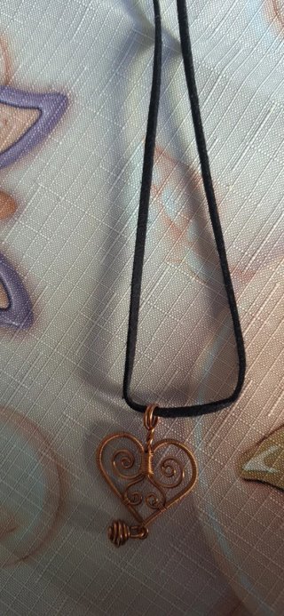 Ciondolo Cuore Etnico Rame