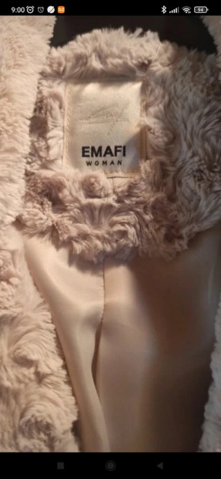 Chaquetón de pelo EMAF beige
