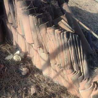 Tejas antiguas de barro
