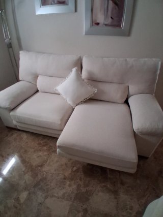 Sofá 3 plazas beige 1.93m