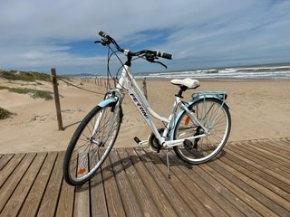 Bicicleta Urbana Ferrini Blanca y Azul