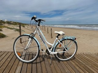 Bicicleta Urbana Ferrini Blanca y Azul