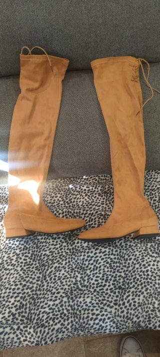 Botas altas beige/marrón