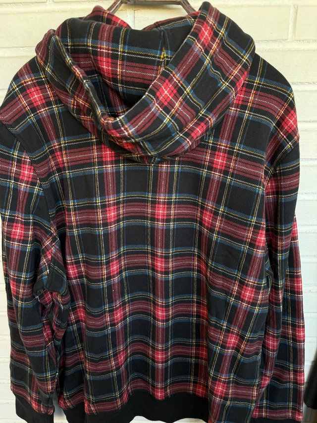 Sudadera cuadros escoceses capucha LEVIS talla XXL
