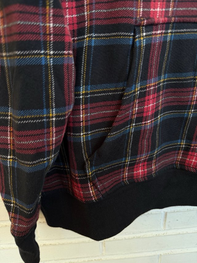 Sudadera cuadros escoceses capucha LEVIS talla XXL