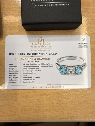 Anillo de Oro Blanco 18k Sobre Plata Esterlina 925