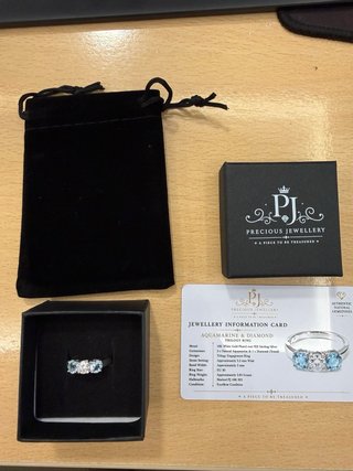 Anillo de Oro Blanco 18k Sobre Plata Esterlina 925