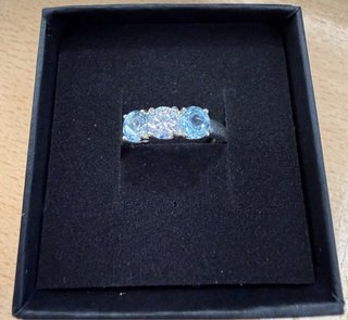 Anillo de Oro Blanco 18k Sobre Plata Esterlina 925