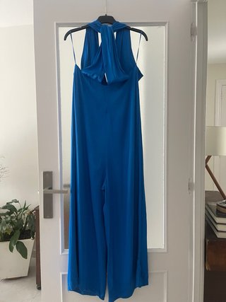 Mono largo Zara satinado azul