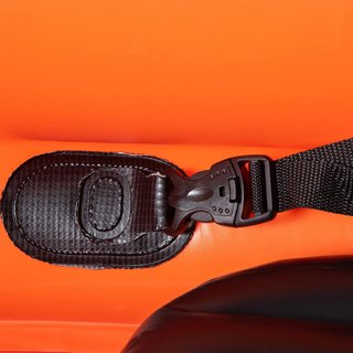 Canoa Inflable 1 Persona Kayak Con Remo de Aluminio, Kit de Reparación y Bomba de Inflado, Naranja