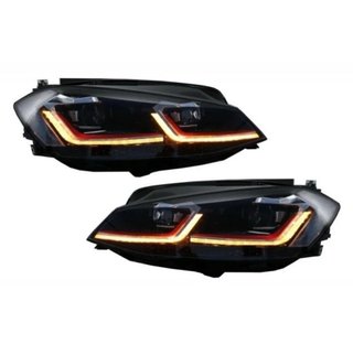 Faros delanteros Red edition Led para VW Golf 7.5