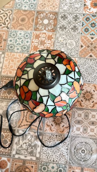 Lámpara origina Tiffany Tulipan Vidrio Metal