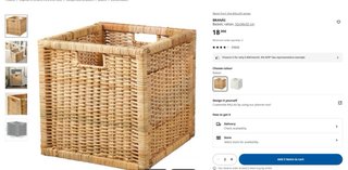 Cestas de mimbre Ikea y cesto de lavandería