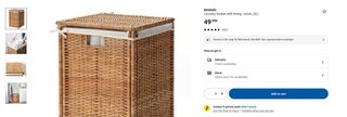 Cestas de mimbre Ikea y cesto de lavandería