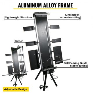 Máquina de Corte de Poliestireno Cortador de Espuma de 42 cm de Grosor Máx. Cortador de Espuma de 127 cm de Longitud Cortador de Espuma de Alambre Caliente de 0-90° Cortador de Poliestireno Seis A...