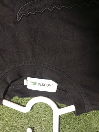 Camiseta Lacoste Negra Cocodrilo