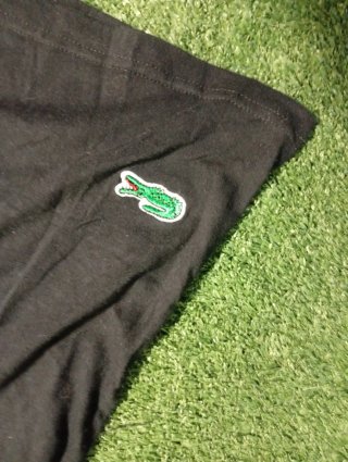 Camiseta Lacoste Negra Cocodrilo