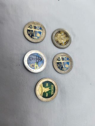 Lote 5 Monedas 2 Euros Coleccionables