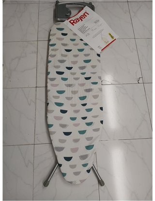 Rayen | Tabla de Planchar - Gama Basic | Altura Regulable | Malla Metálica | Reposa-Planchas | Estructura Gris y Funda Estampado