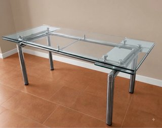 Mesa de cristal abatible salón chollo !!