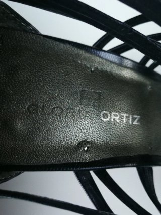 Sandalias Gloria Ortiz Piel Negras Talla 36