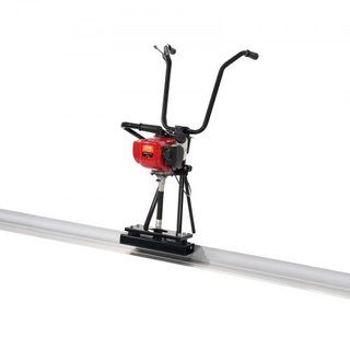Gas Concrete Power Screed, con juego de barra recta de borde de aluminio de 2445 mm, motor vibratorio de acabado de cemento de 4 tiempos con mangos ajustables en altura, herramientas de concreto d...
