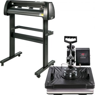 5 en 1 Prensa Térmica Digital de 15"x12" y Cortadora de Vinilo de 34" con Software Signmaster