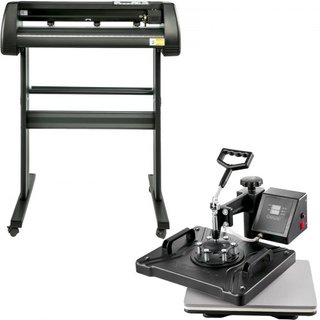 5 en 1 Prensa Térmica Digital de 15"x12" y Cortadora de Vinilo de 34" con Software Signmaster