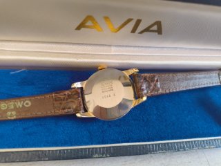 Orologio Avia donna vintage pelle marrone oro