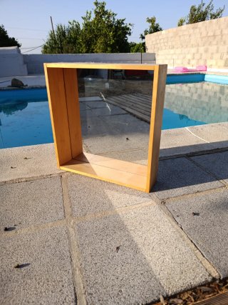 Espejo de madera y cristal