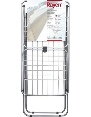 Rayen - Aluminium clothesline - with surface of 20 m - wing block system - folding and non-slip clothesline - with XXL rods - for ind