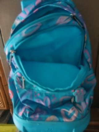 Mochila Totto Azul Corazones Nueva