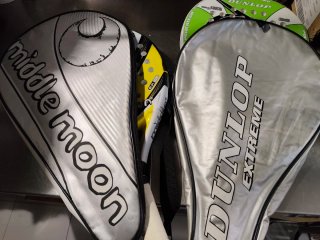 2 Palas de Pádel Middle Moon y Dunlop