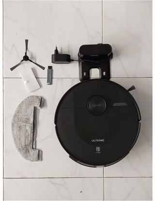 Ultenic Robot vacuums- Aspiradora Automática con Mapeo Láser Silencioso para Suelos Duros - Alfombras - Incluye Cepillo Lateral y