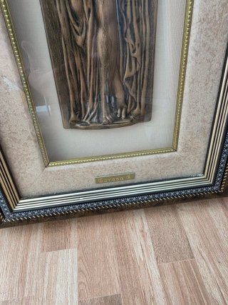 Pareja Cuadros Relieve Estilo Griego