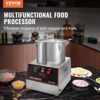Procesador de Alimentos y Picador de Verduras, Tazón de 7 Cuartos, Procesador de Alimentos de Acero Inoxidable de Grado Alimenticio de 750W con 2 Cuchillas en S Adicionales, Multifuncional para Pi...