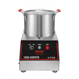Procesador de Alimentos y Picador de Verduras, Tazón de 7 Cuartos, Procesador de Alimentos de Acero Inoxidable de Grado Alimenticio de 750W con 2 Cuchillas en S Adicionales, Multifuncional para Pi...