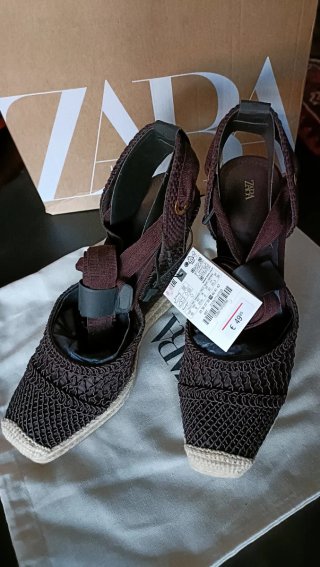 Alpargatas Zara Marrón Chocolate Talla 39
