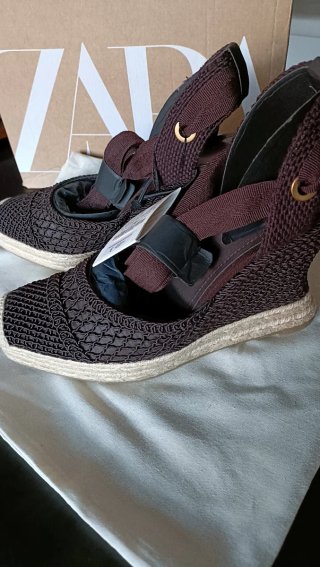 Alpargatas Zara Marrón Chocolate Talla 39