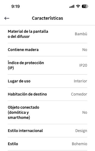 Lámpara de techo bambú tejido. Diametro 20 cm
