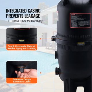 Filtro de piscina de cartucho, filtro de piscina subterránea de 30 m², sistema de filtración de piscina sobre el suelo con filtro mejorado y a prueba de fugas, para jacuzzis, spa, piscina inflable