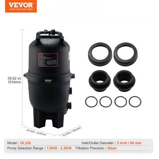 Filtro de piscina de cartucho, filtro de piscina subterránea de 30 m², sistema de filtración de piscina sobre el suelo con filtro mejorado y a prueba de fugas, para jacuzzis, spa, piscina inflable