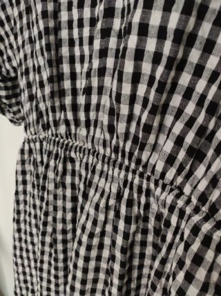 VESTIDO MANGO CUADROS VICHY SEERSUCKER