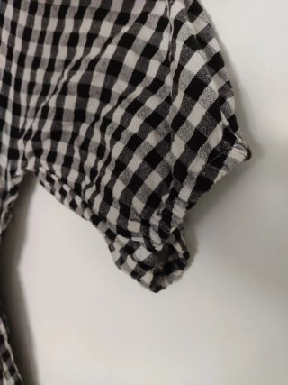 VESTIDO MANGO CUADROS VICHY SEERSUCKER