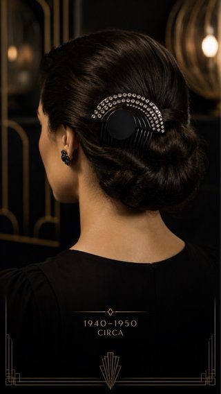 Pettinessa Anni 40/50 Art Déco antica